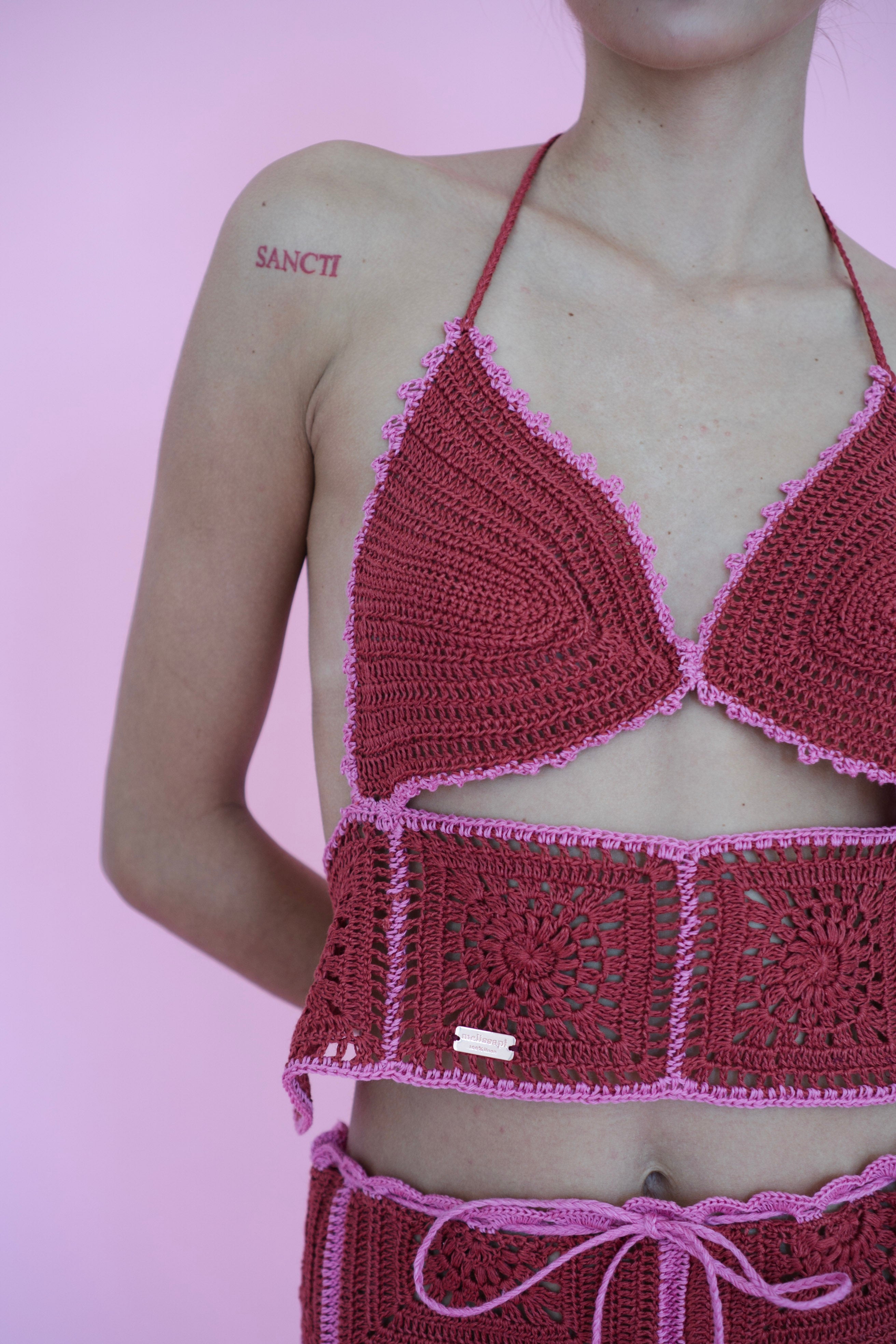 Hibiscus Top - Terracotta/Pink