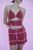 Hibiscus Shorts - Terracotta/Pink