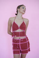 Hibiscus Top - Terracotta/Pink