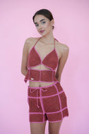 Hibiscus Shorts - Terracotta/Pink