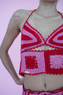 Hibiscus Top - Red/Pink