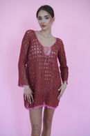 Lilli Dress - Terracotta/Pink