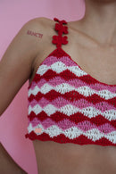 Petunia Top - White/Pink/Red/Terracotta