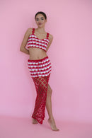 Petunia Top - White/Pink/Red/Terracotta