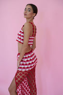 Petunia Top - White/Pink/Red/Terracotta