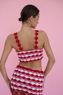 Petunia Top - White/Pink/Red/Terracotta