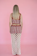 Poppy Top - Terracotta/White