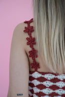 Poppy Top - Terracotta/White