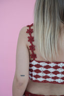 Poppy Top - Terracotta/White