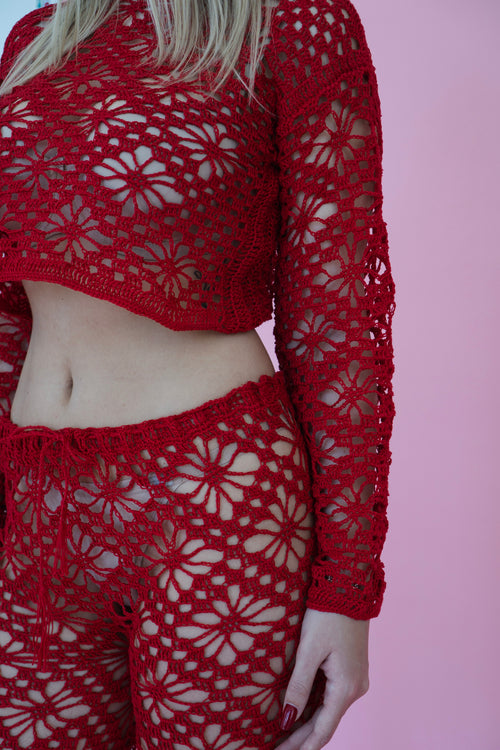 Camellia Trousers - Red