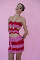 Petunia Top - Red/Pink