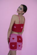 Petalheart Skirt - Pink/Red
