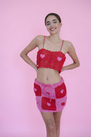 Petalheart Skirt - Pink/Red