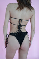 Carnation Bikini Top - Black