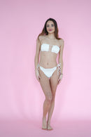 Carnation Bikini Top - White