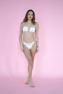 Carnation Bikini Top - White