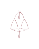 Azalea Bikini Top - Terracotta/White