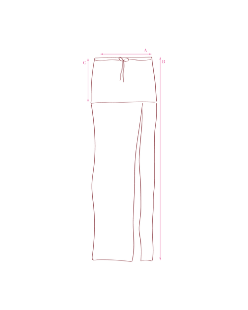 Poppy Skirt - Terracotta/White